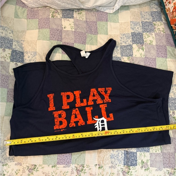 Under Armour Detroit Tigers Navy 'I Play Ball' Tank Top - Picture 2 of 5